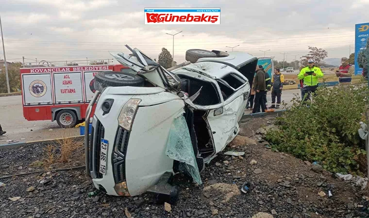 Elazığ’da Otomobil Takla Attı: 2 Yaralı