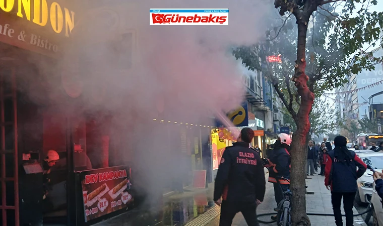 Elazığ Gazi Caddesi’nde Korkutan Yangın
