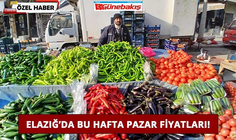 Elazığ’da Bu Hafta Pazar Fiyatları!