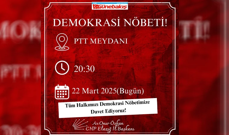 Elazığ’da Demokrasi Nöbeti: Halk Meydanlara Davet Edildi