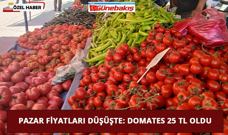 Pazar Fiyatları Düşüşte: Domates 25 TL Oldu