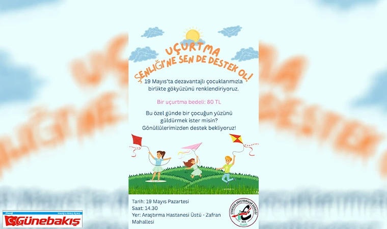 19 Mayıs’ta Çocuklar İçin Uçurtma Şenliği!