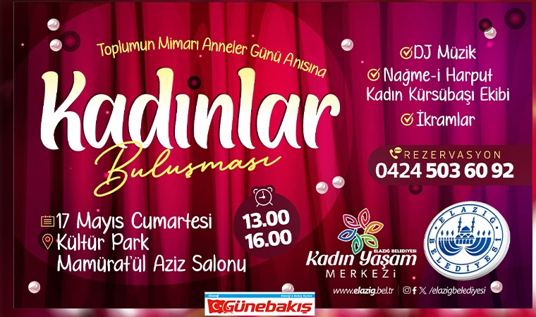 Elazığ Belediyesi, ‘Kadınlar Buluşması’ Etkinliği Düzenleyecek
