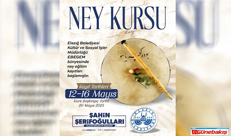Elazığ Belediyesi Tarafından Ücretsiz Ney Kursu Düzenlenecek