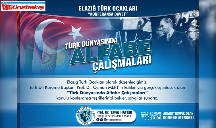 Elazığ Türk Ocakları’ndan ‘Türk Dünyasında Alfabe Çalışmaları’ Konferansı