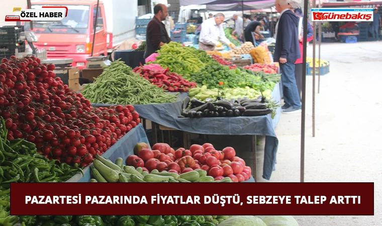 Pazartesi Pazarında Fiyatlar Düştü, Sebzeye Talep Arttı