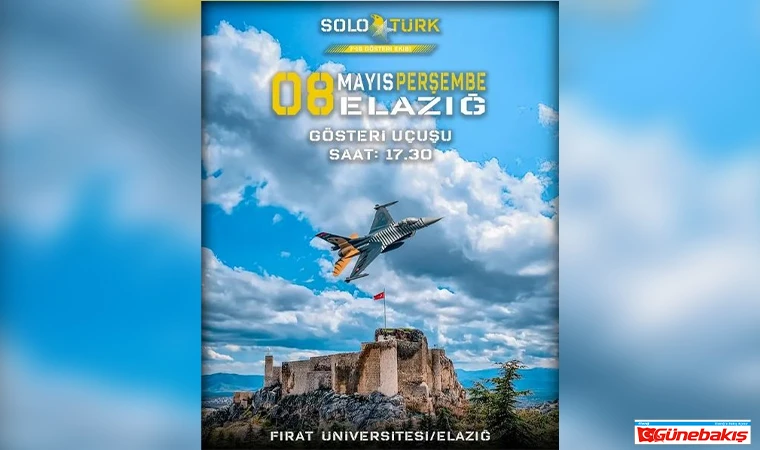 SOLOTÜRK, Elazığ Semalarına İniyor: Gösteri Uçuşu 8 Mayıs’ta!