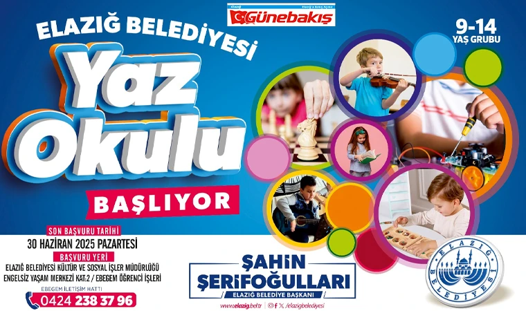 Elazığ Belediyesi Yaz Okulu Başlıyor