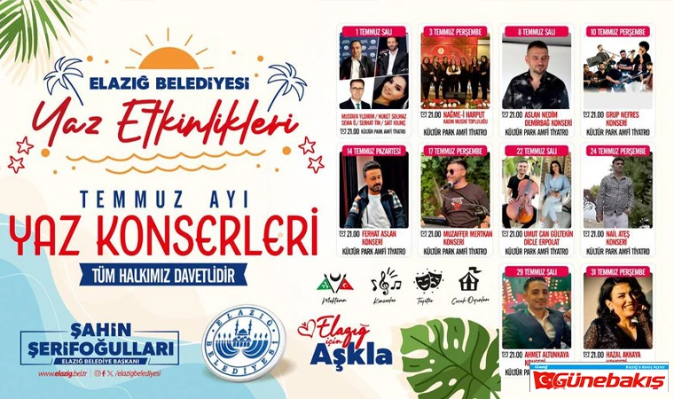 Elazığ Belediyesi’nden Yaz Konseri Serisi