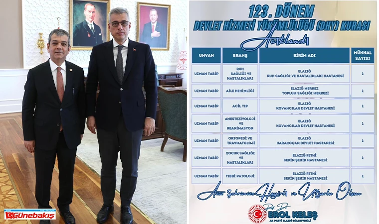 Elazığ’a 7 Yeni Uzman Hekim Geliyor!
