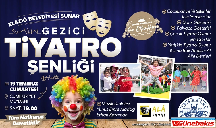 Elazığlılar Dikkat! Bu Cumartesi Sanat Ayağınıza Geliyor