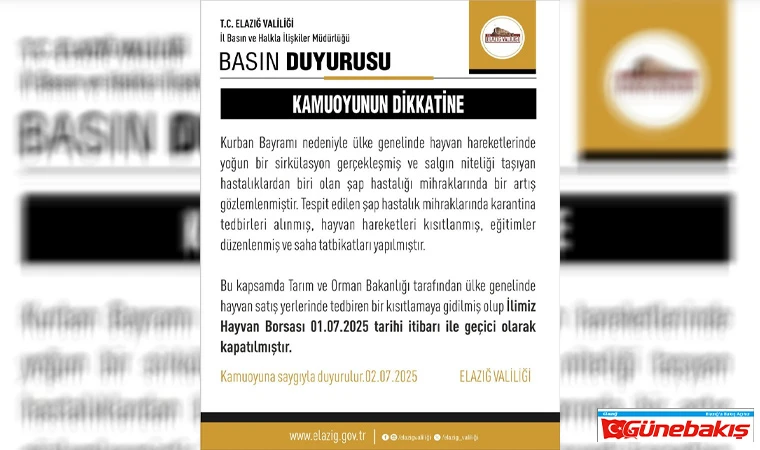 Hayvan Borsasında Şok Kapanma!