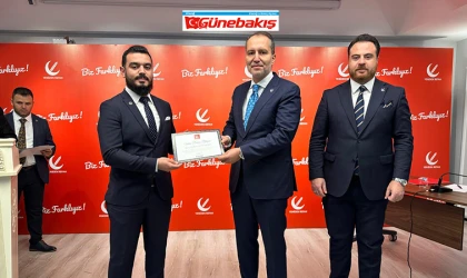 ERBAKAN'dan, Elazığ Gençlik Kolları'na Üstün Başarı Belgesi