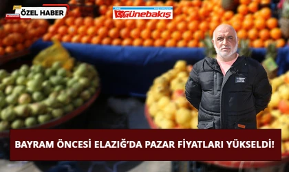 Bayram Öncesi Elazığ’da Pazar Fiyatları Yükseldi!