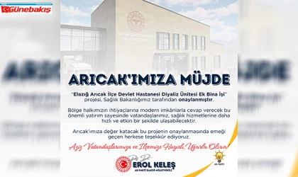Arıcak İlçemize Müjde: Diyaliz Ünitesi Ek Bina Projesi Onaylandı