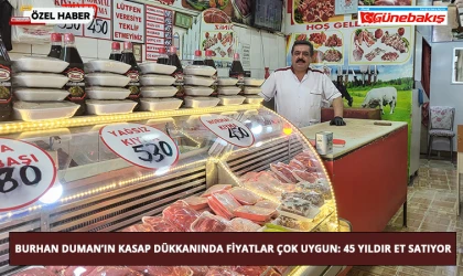 Burhan Duman’ın Kasap Dükkanında Fiyatlar Çok Uygun: 45 Yıldır Et Satıyor