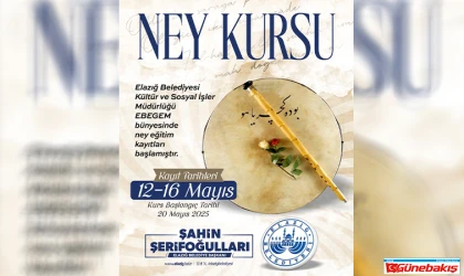Elazığ Belediyesi Tarafından Ücretsiz Ney Kursu Düzenlenecek
