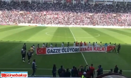 Elazığspor-Yeni Mersin İdmanyurdu Maçında Filistin’e Anlamlı Destek