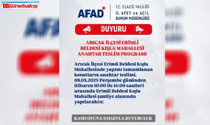 Erimli Beldesi Kışla Mahallesi'nde Anahtar Teslim Programı Açıklandı