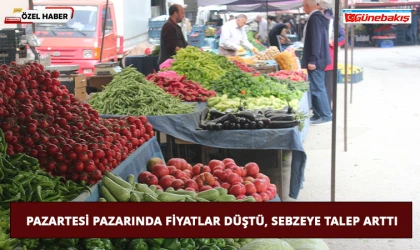 Pazartesi Pazarında Fiyatlar Düştü, Sebzeye Talep Arttı
