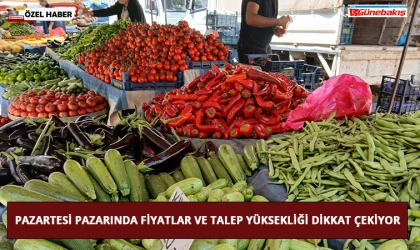 Pazartesi Pazarında Fiyatlar ve Talep Yüksekliği Dikkat Çekiyor