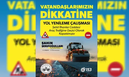 Elazığ’da Trafik Düzenlemesi: Şehit İlhanlar Caddesi Kapalı