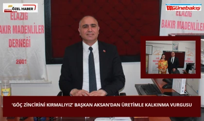‘Göç Zincirini Kırmalıyız’ Başkan Aksan’dan Üretimle Kalkınma Vurgusu