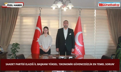 Saadet Partisi Elazığ İl Başkanı Yüksel: ‘Ekonomik Güvencesizlik En Temel Sorun’